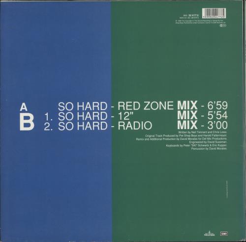 Pet Shop Boys So Hard - David Morales Mixes German 12